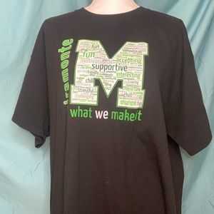 Black T Shirt w/ Letter Graphic